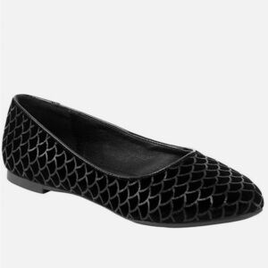 Killstar Black Cursula Mermaid Ballet Flat Shoes Sz 42 US 11 Goth Dark Princess